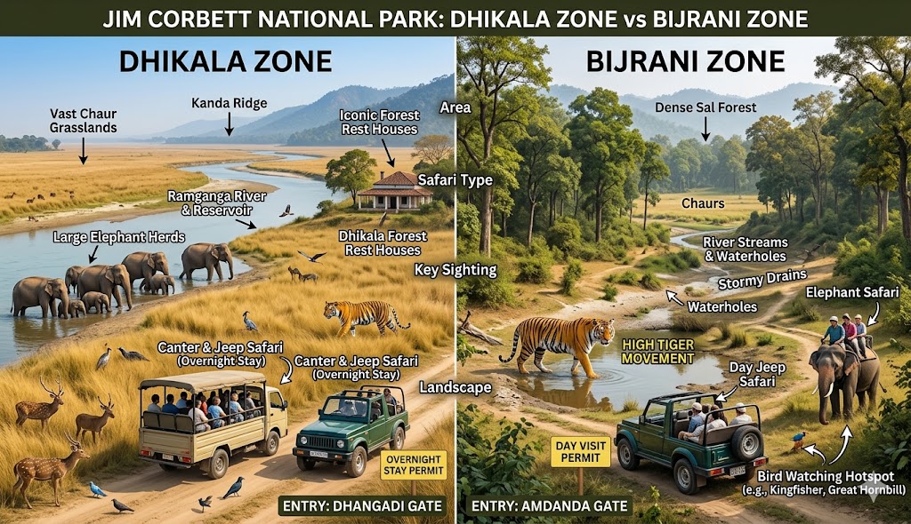 Dhikala vs. Bijrani: The Ultimate Guide to Choosing the Best Zone in Jim Corbett